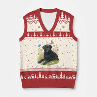 My Dog Is My Therapist V-Neck Knit Sweater Vest Labrador Retriever Lover Gift - Wonder Print Shop
