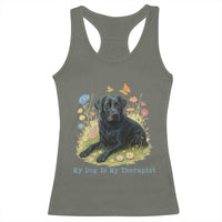 My Dog Is My Therapist Racerback Tank Top Labrador Retriever Lover Gift - Wonder Print Shop