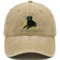 My Dog Is My Therapist Washed Cotton Baseball Cap Labrador Retriever Lover Gift