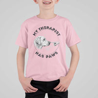 Funny Labrador Retriever Gift T Shirt For Kid My Therapist Has Paws - Wonder Print Shop