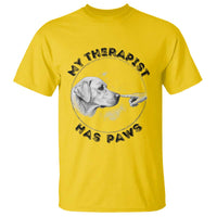 Funny Labrador Retriever Gift T Shirt My Therapist Has Paws - Wonder Print Shop