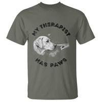 Funny Labrador Retriever Gift T Shirt My Therapist Has Paws - Wonder Print Shop