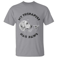 Funny Labrador Retriever Gift T Shirt My Therapist Has Paws - Wonder Print Shop