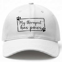 Funny Dog Lover Baseball Cap My Therapist Has Paws