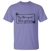 Funny Dog Lover T Shirt My Therapist Has Paws - Wonder Print Shop