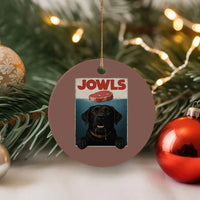 Black Labrador Retriever Ceramic Ornament Funny Jowls Horror Dog Poster - Wonder Print Shop