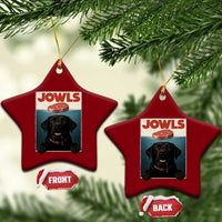 Black Labrador Retriever Ceramic Ornament Funny Jowls Horror Dog Poster - Wonder Print Shop