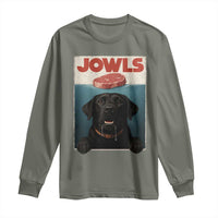 Black Labrador Retriever Long Sleeve Shirt Funny Jowls Horror Dog Poster - Wonder Print Shop