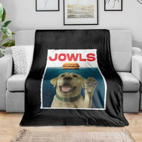 Funny Yellow Lab Jowls Throw Blanket Labrador Retriever Lover Gift - Wonder Print Shop