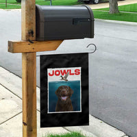 Chocolate Labrador Retriever Garden Flag Funny Jowls Horror Dog Poster - Wonder Print Shop