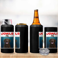 Chocolate Labrador Retriever 4 in 1 Can Cooler Tumbler Funny Jowls Horror Dog Poster - Wonder Print Shop