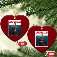 Chocolate Labrador Retriever Ceramic Ornament Funny Jowls Horror Dog Poster - Wonder Print Shop