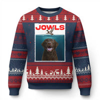 Chocolate Labrador Retriever Ugly Christmas Sweater Funny Jowls Horror Dog Poster - Wonder Print Shop