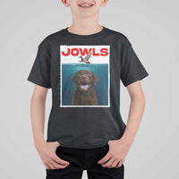 Chocolate Labrador Retriever T Shirt For Kid Funny Jowls Horror Dog Poster - Wonder Print Shop