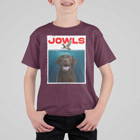 Chocolate Labrador Retriever T Shirt For Kid Funny Jowls Horror Dog Poster - Wonder Print Shop