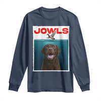 Chocolate Labrador Retriever Long Sleeve Shirt Funny Jowls Horror Dog Poster - Wonder Print Shop