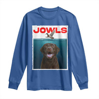 Chocolate Labrador Retriever Long Sleeve Shirt Funny Jowls Horror Dog Poster - Wonder Print Shop