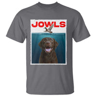 Chocolate Labrador Retriever T Shirt Funny Jowls Horror Dog Poster - Wonder Print Shop