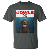 Chocolate Labrador Retriever T Shirt Funny Jowls Horror Dog Poster - Wonder Print Shop