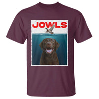 Chocolate Labrador Retriever T Shirt Funny Jowls Horror Dog Poster - Wonder Print Shop