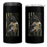 Patriotic Black Lab 4 in 1 Can Cooler Tumbler Hunting Dog American Flag Camo Gift - Wonder Print Shop