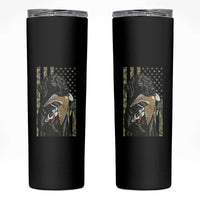 Patriotic Black Lab Skinny Tumbler Hunting Dog American Flag Camo Gift - Wonder Print Shop