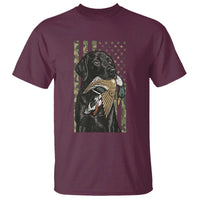 Patriotic Black Lab T Shirt Hunting Dog American Flag Camo Gift - Wonder Print Shop
