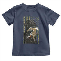 Patriotic Black Lab Toddler T Shirt Hunting Dog American Flag Camo Gift - Wonder Print Shop