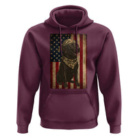 Black Labrador Hoodie Hunting American Flag Dog Lover Gift - Wonder Print Shop