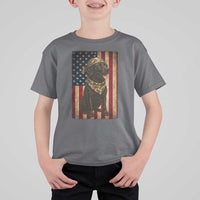 Black Labrador T Shirt For Kid Hunting American Flag Dog Lover Gift - Wonder Print Shop