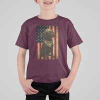 Black Labrador T Shirt For Kid Hunting American Flag Dog Lover Gift - Wonder Print Shop