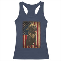 Black Labrador Racerback Tank Top Hunting American Flag Dog Lover Gift - Wonder Print Shop