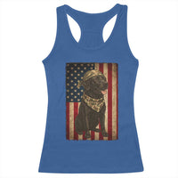 Black Labrador Racerback Tank Top Hunting American Flag Dog Lover Gift - Wonder Print Shop