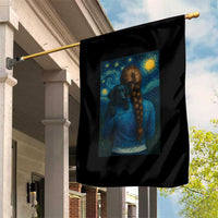 Starry Night Art Parody Garden Flag Girl And Labrador Retriever Dog Mom Gift - Wonder Print Shop