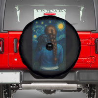Starry Night Art Parody Spare Tire Cover Girl And Labrador Retriever Dog Mom Gift - Wonder Print Shop