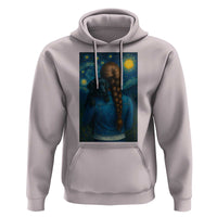 Starry Night Art Parody Hoodie Girl And Labrador Retriever Dog Mom Gift - Wonder Print Shop