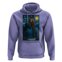 Starry Night Art Parody Hoodie Girl And Labrador Retriever Dog Mom Gift - Wonder Print Shop