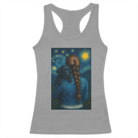 Starry Night Art Parody Racerback Tank Top Girl And Labrador Retriever Dog Mom Gift - Wonder Print Shop