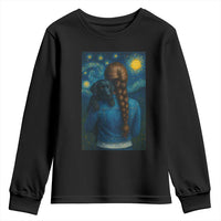 Starry Night Art Parody Youth Sweatshirt Girl And Labrador Retriever Dog Mom Gift - Wonder Print Shop