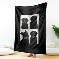 Funny Black Lab Throw Blanket Photobooth Selfie Dog Mom Gift - Wonder Print Shop