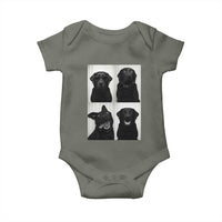 Funny Black Lab Baby Onesie Photobooth Selfie Dog Mom Gift - Wonder Print Shop