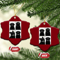 Funny Black Lab Ceramic Ornament Photobooth Selfie Dog Mom Gift - Wonder Print Shop