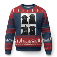 Funny Black Lab Ugly Christmas Sweater Photobooth Selfie Dog Mom Gift - Wonder Print Shop