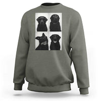 Funny Black Lab Sweatshirt Photobooth Selfie Dog Mom Gift - Wonder Print Shop