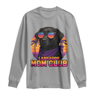 Funny Black Labrador Long Sleeve Shirt Dog Mom Retro Sunset Gift - Wonder Print Shop