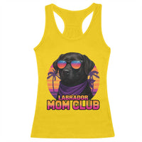 Funny Black Labrador Racerback Tank Top Dog Mom Retro Sunset Gift - Wonder Print Shop