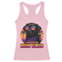 Funny Black Labrador Racerback Tank Top Dog Mom Retro Sunset Gift - Wonder Print Shop
