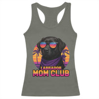 Funny Black Labrador Racerback Tank Top Dog Mom Retro Sunset Gift - Wonder Print Shop