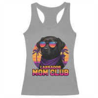 Funny Black Labrador Racerback Tank Top Dog Mom Retro Sunset Gift - Wonder Print Shop