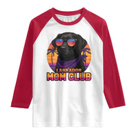 Funny Black Labrador Raglan Shirt Dog Mom Retro Sunset Gift - Wonder Print Shop